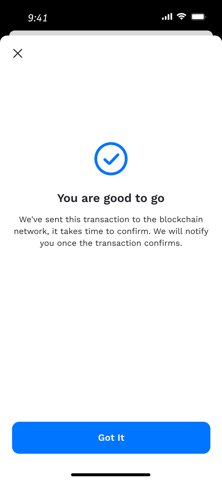 You are good to go